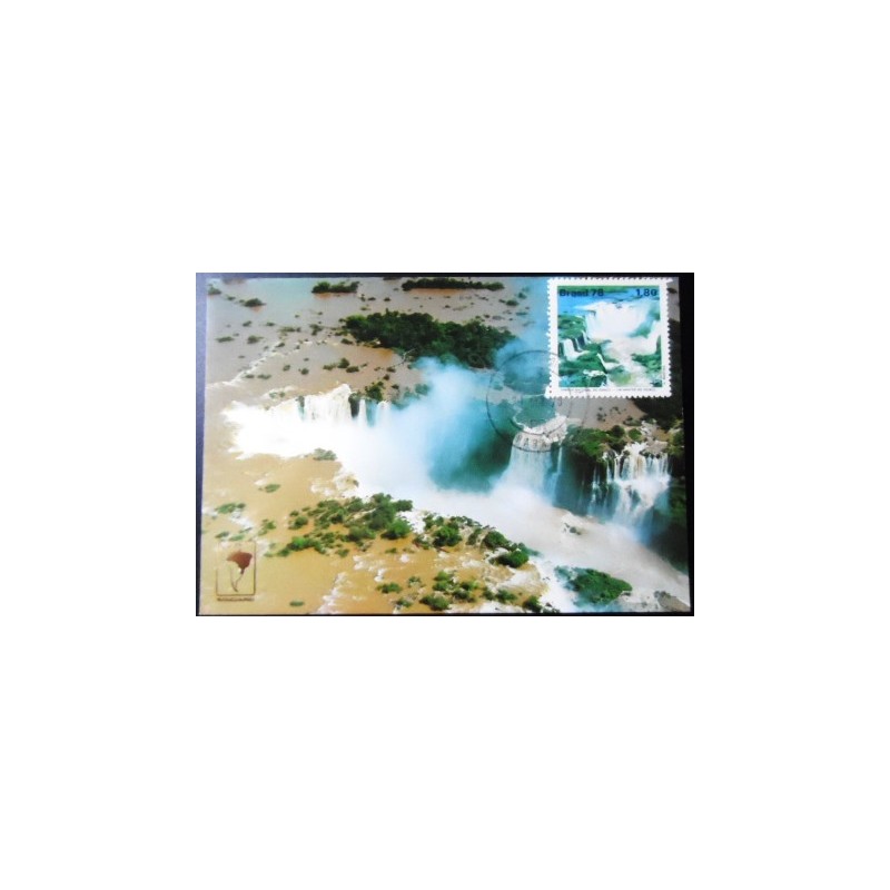Cartão postal de 1978 Cataratas Foz do Iguaçu 65131