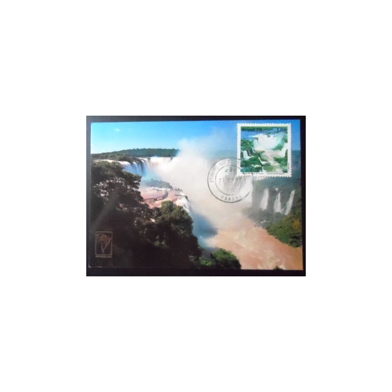 Cartão postal de 1978 Cataratas Foz do Iguaçu 65110