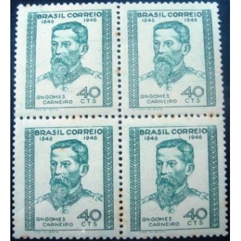 Quadra de selos postais do Brasil de 1946 Gomes Carneiro M