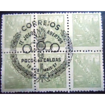 Sextilha de selos postais do Brasil de 1947 Jogos Abertos