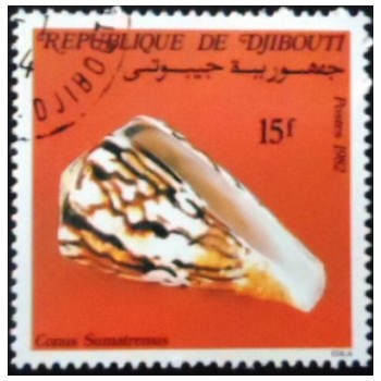 Selo postal do Djibouti de 1982 Vexillum Cone