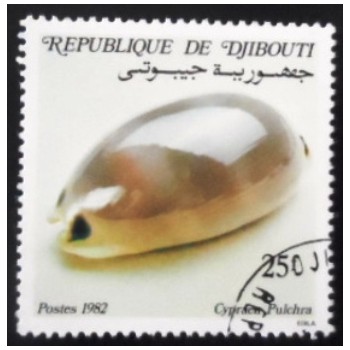 Selo postal do Djibouti de 1982 Lovely Cowry