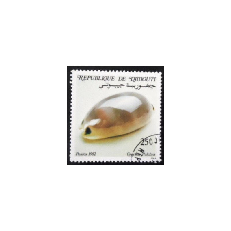 Selo postal do Djibouti de 1982 Lovely Cowry