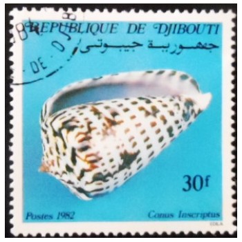 Selo postal do Djibouti de 1982 Engraved Cone