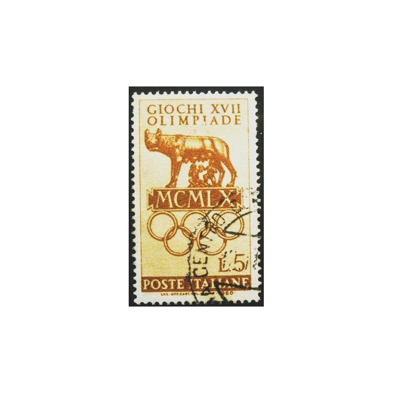 Imagem similar à do selo postal da Itália de 1960 Games Emblem
