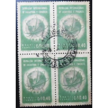 Imagem da quadra de selos postais de 1948 Exposição de Quitandinha U