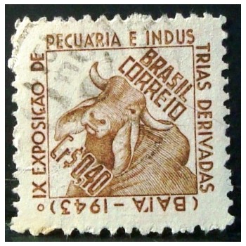 Imagem similar à do selo postal de 1943 Exposição Pecuária 40 U