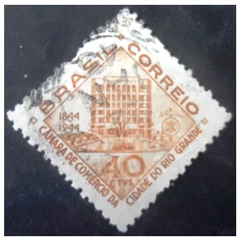 Selo postal de 1944 Câmara Comércio RS