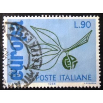 Imagem similar à do selo postal da Itália de 1965 Europa Sprig