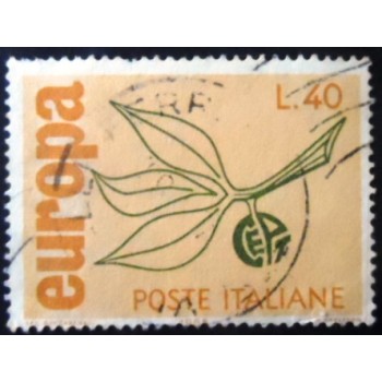 Imagem similar à do selo postal da Itália de 1965 Europa Sprig 40