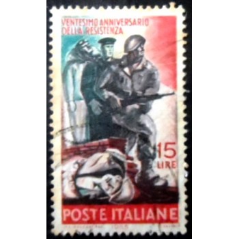 Selo postal da Itália de 1965 Servicemen and Casualty