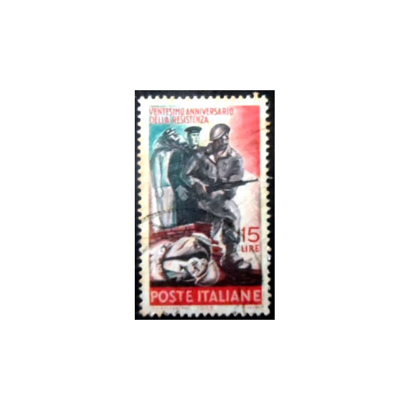 Selo postal da Itália de 1965 Servicemen and Casualty