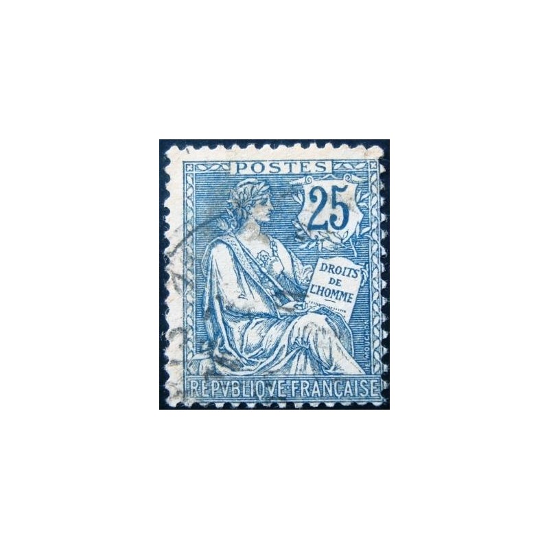 Selo postal da França de 1900 Type Mouchon 25