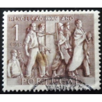 Selo postal de Portugal de 1951 National Revolution 1