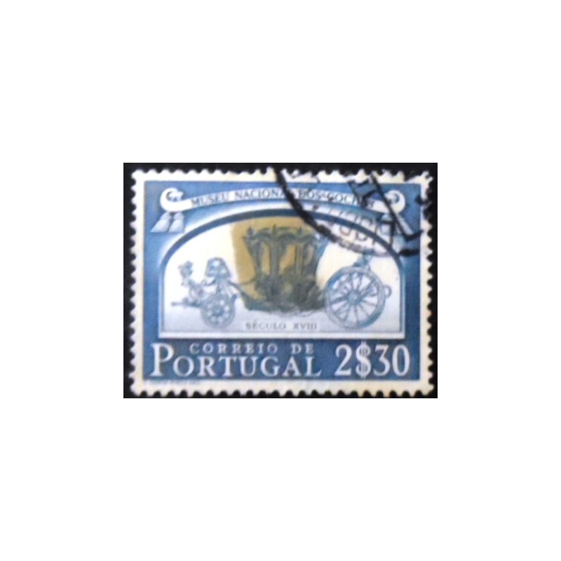 Selo postal de Portugal de 1952 Coach of Joses I 2,30
