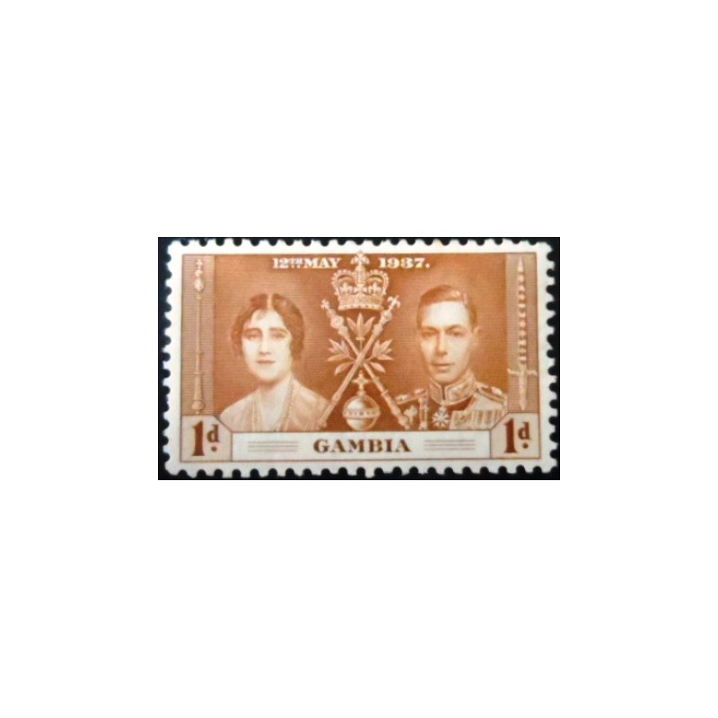 Selo postal da Gâmbia de 1937 King George VI and Queen Elizabeth 1