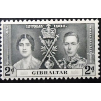 Selo postal de Gibraltar de 1937 King George VI and Queen Elizabeth 2