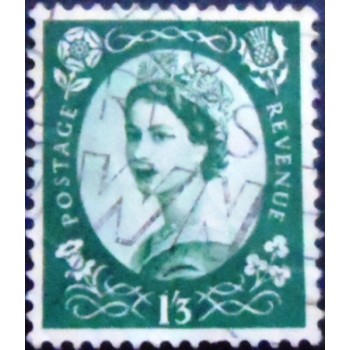 Selo postal do Reino Unido de 1959 Queen Elizabeth II 1'3 U