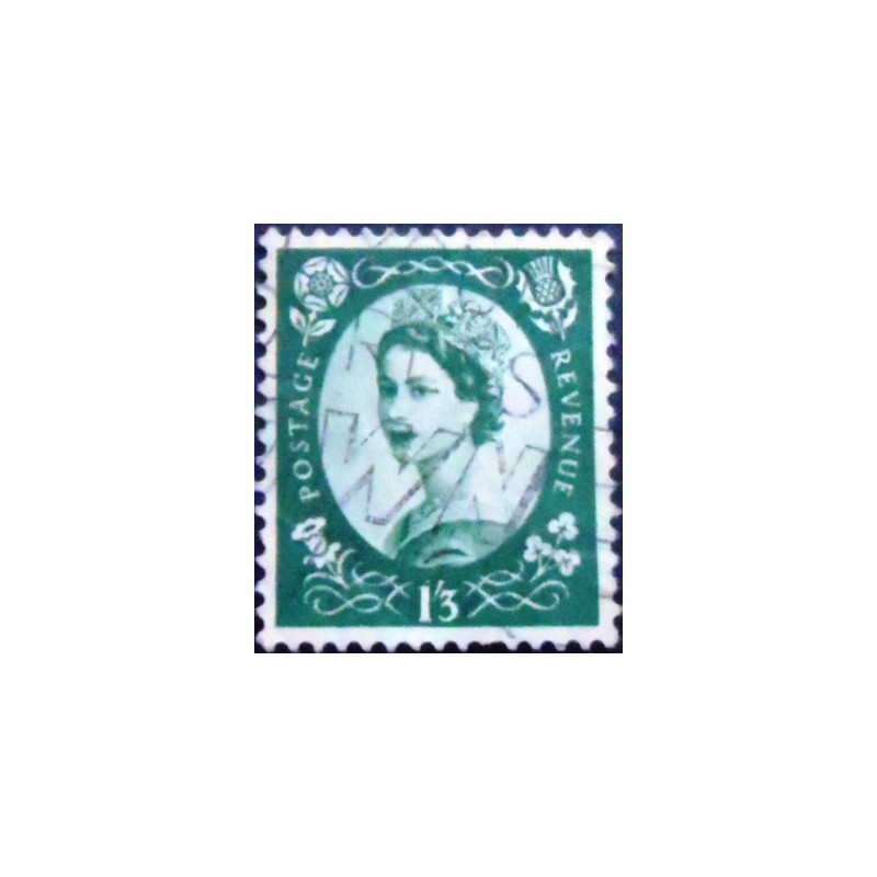 Selo postal do Reino Unido de 1959 Queen Elizabeth II 1'3 U