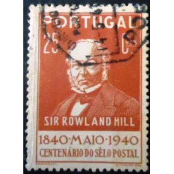 Selo postal de Portugal de 1940 Sir Rowland Hill  25