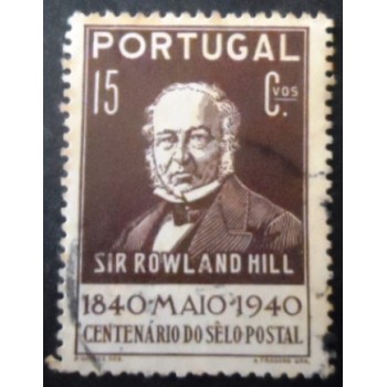 Selo postal de Portugal de 1940 Sir Rowland Hill 15