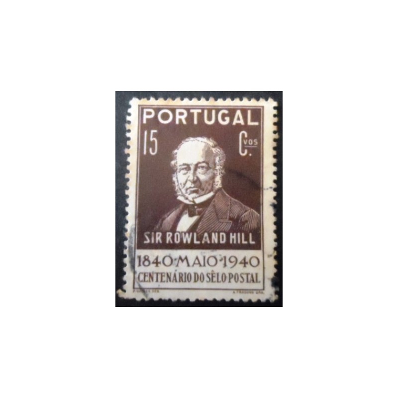 Selo postal de Portugal de 1940 Sir Rowland Hill 15