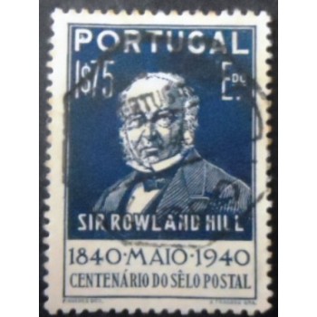 Selo postal de Portugal de 1940 Sir Rowland Hill 1,75