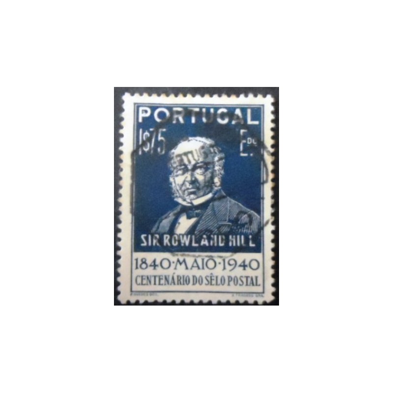 Selo postal de Portugal de 1940 Sir Rowland Hill 1,75