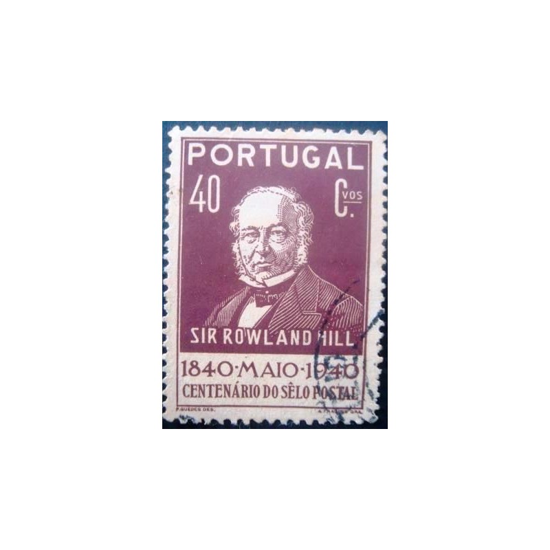 Selo postal de Portugal de 1940 Sir Rowland Hill 40