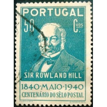 Selo postal de Portugal de 1940 Sir Rowland Hill 50