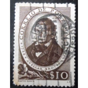Imagem similar à do selo postal de Portugal de 1944 Avelar Brotero 10