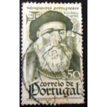 Imagem similar à do selo postal de Portugal de 1945 Vasco da Gama