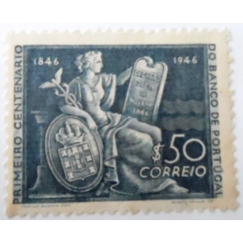 Selo postal de Portugal de 1946 Allegoric Figure N