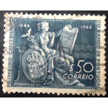 Imagem similar à do selo postal de Portugal de 1946 Allegoric Figure U