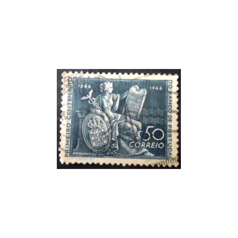 Imagem similar à do selo postal de Portugal de 1946 Allegoric Figure U