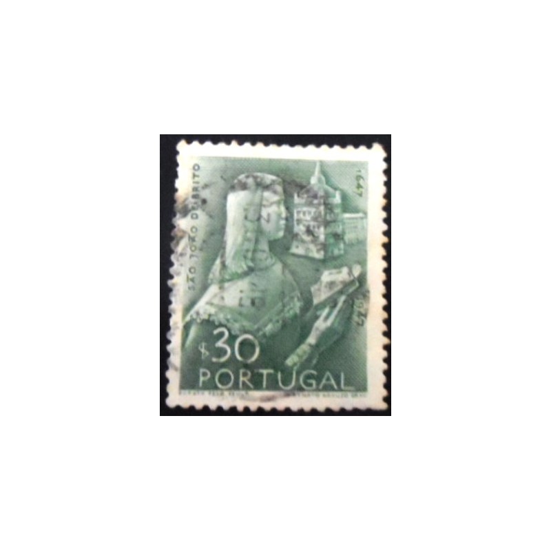 Selo postal de Portugal de 1948 St. John de Brito