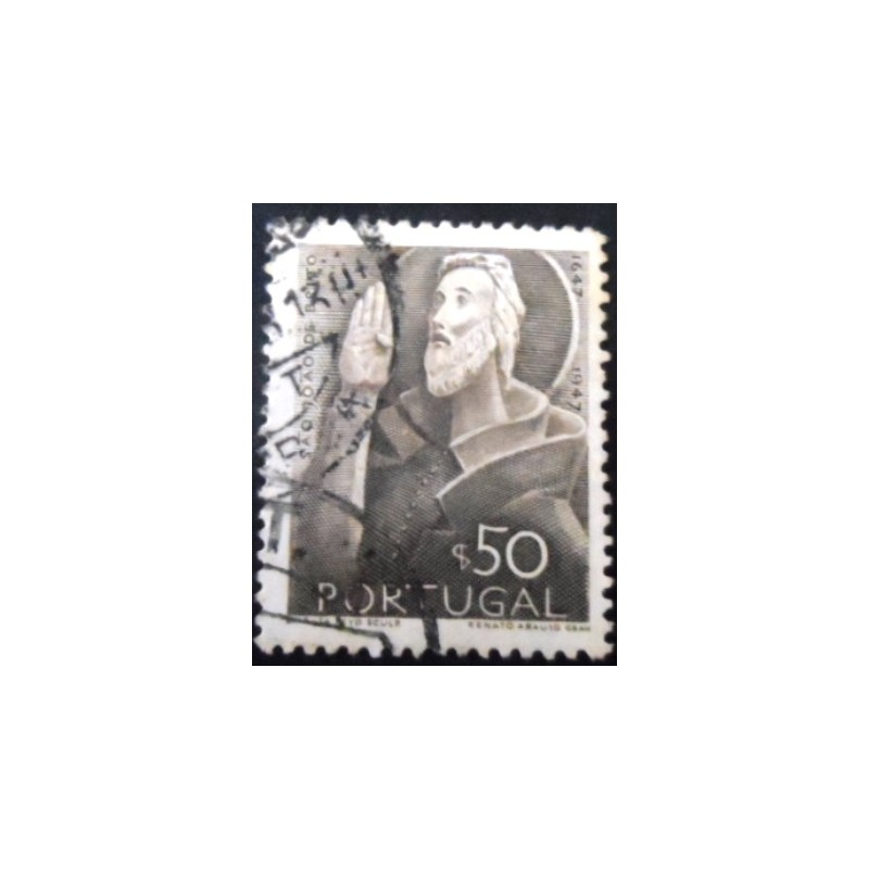 Selo postal de Portugal de 1948 St. John de Brito 50
