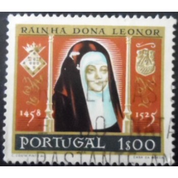 Imagem similar à do selo postal de Portugal de 1958 Queen Leonora 1