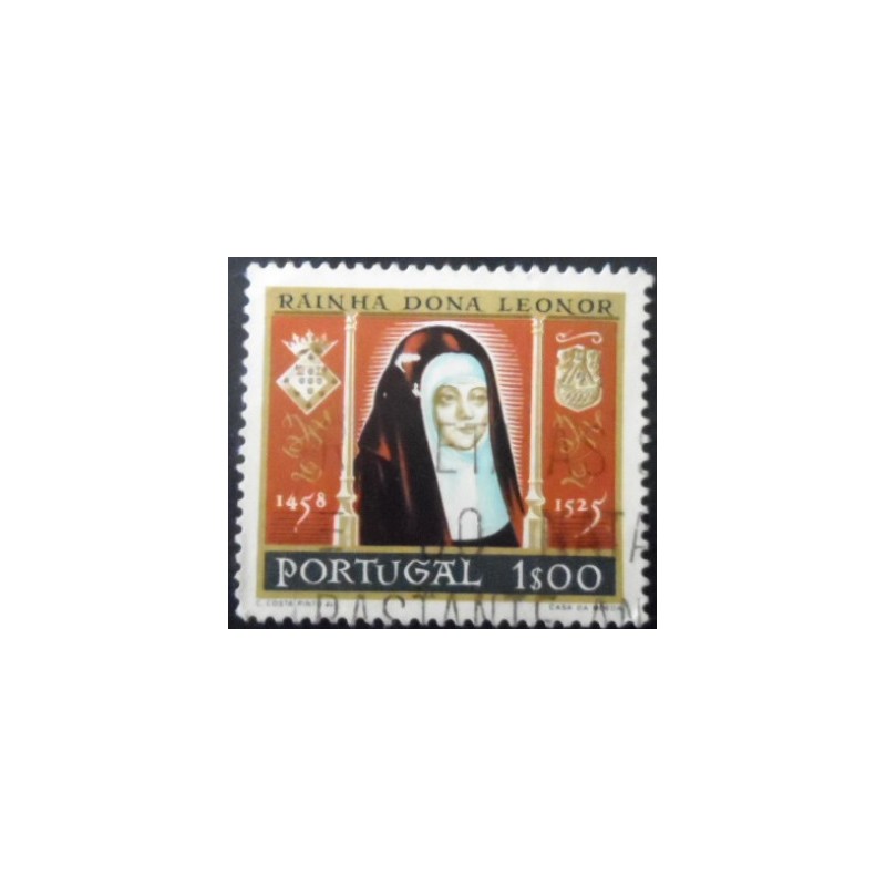 Imagem similar à do selo postal de Portugal de 1958 Queen Leonora 1