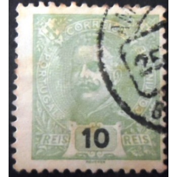 Imagem similar à do selo postal de Portugal de 1895 King Carlos I 10 U
