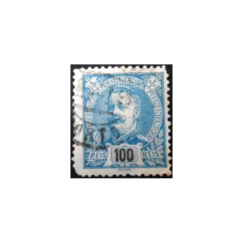 Imagem similar à do selo postal de Portugal de 1895 King Carlos I 100