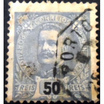 Selo postal de Portugal de 1905 - King Carlos I 50 U