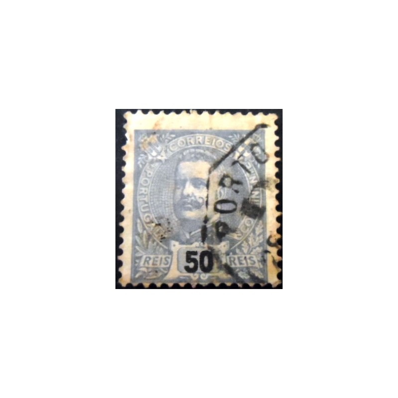 Selo postal de Portugal de 1905 - King Carlos I 50 U