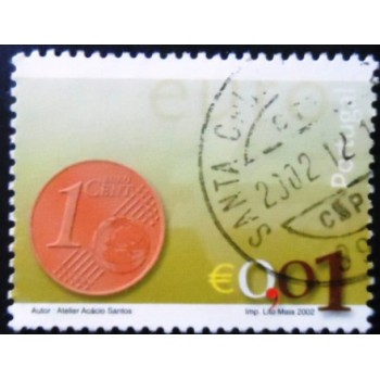 Selo postal de Portugal de 2002 1c coin