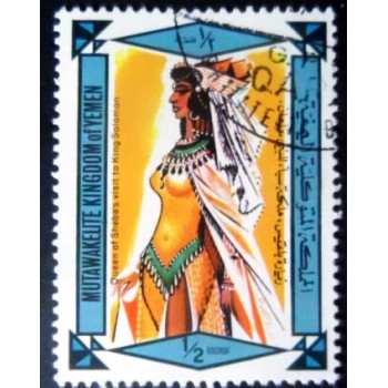 Selo postal do Yemen de 1967 Queen of Sheba