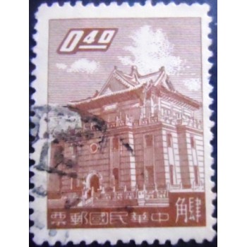 Selo postal de Taiwan de 1959 Chu Kwang Tower 0,40