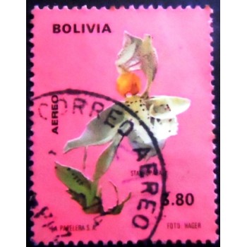 Selo postal da Bolívia de 1974 Stanhopea grandiflora