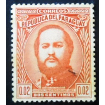 Selo postal do Paraguai de 1947 Solano López 0,02