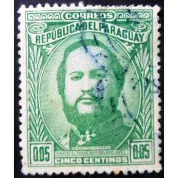 Selo postal do Paraguai de 1947 Solano López 0,05