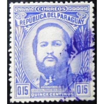 Selo postal do Paraguai de 1947 Solano López 0,15